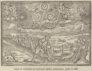 Fall of Meteors at Bawlkin Green, Berkshire, 9 April 1628 by English School